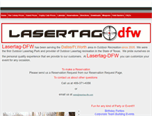 Tablet Screenshot of lasertag-dfw.com